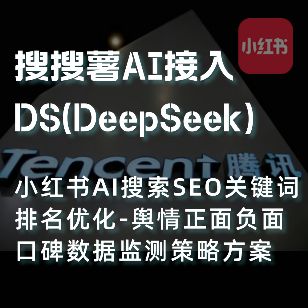 小红书搜搜薯接入DS(DeepSeek)小红书AI搜索SEO关键词排名优化
