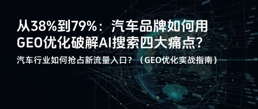 用户决策链AI化+62%转化率流失危机下：汽车行业如何抢占新流量入口？（GEO优化实战指南）