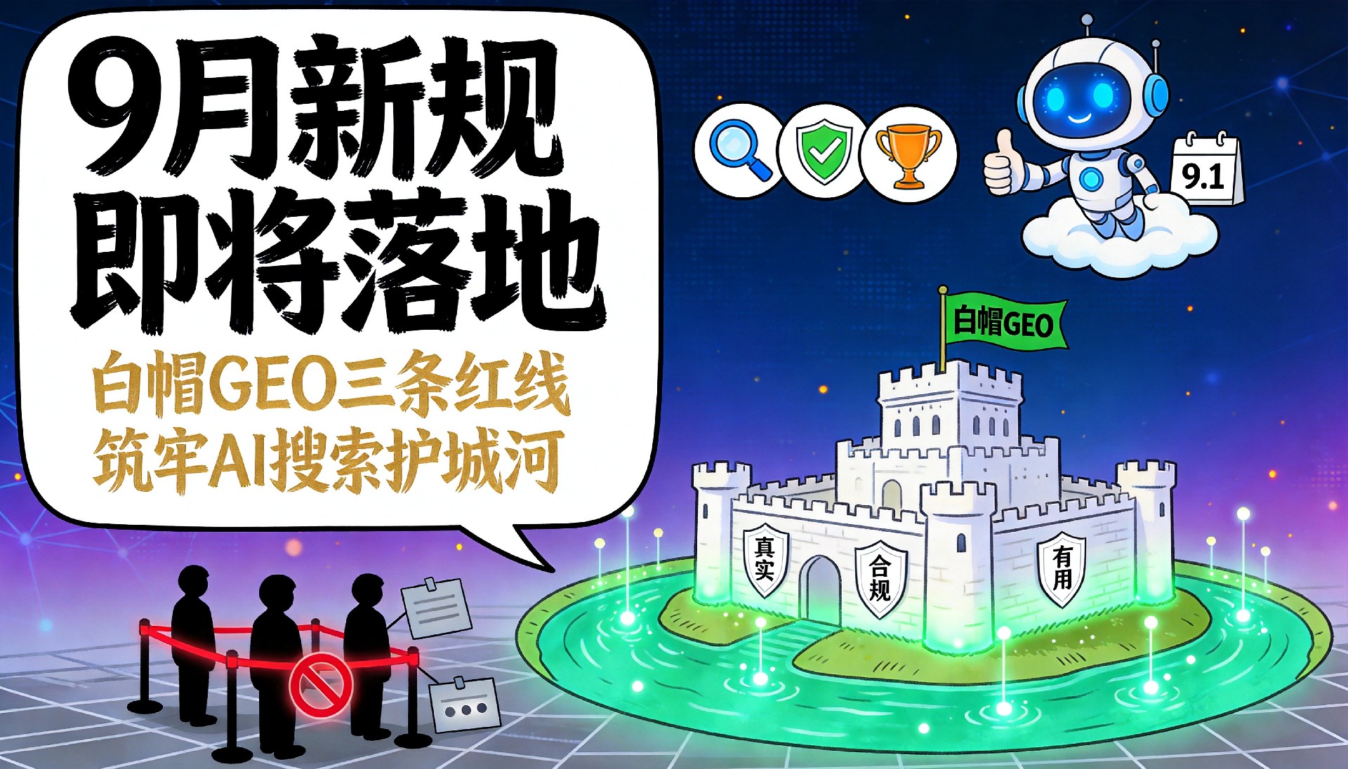 9月新规即将落地，白帽GEO搜索关键词优化三条红线筑牢AI搜索护城河